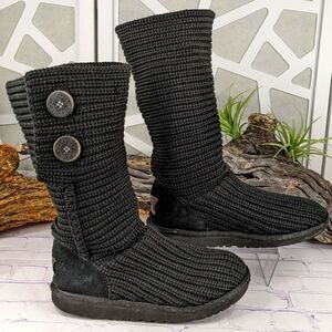 UGG® Classic Cardy Button Detailed Knit Boots